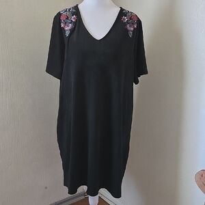 Very J Black Textured Fabric